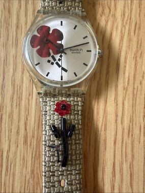 Swatch Folkloral Chic (GE181) watch from 2006 Red Floral Motifs